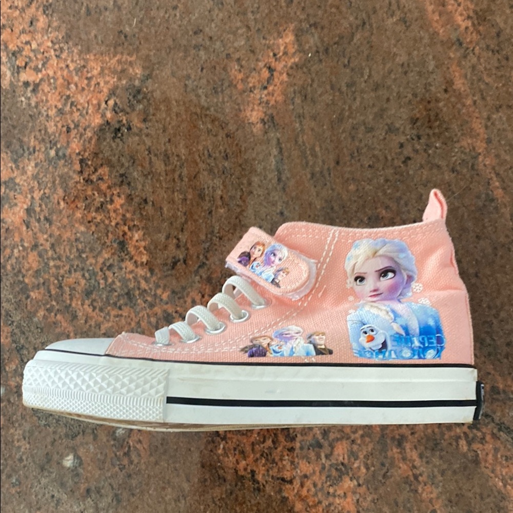 3 for $30.Girls canvas high-top casual shoes Princess Elsa.